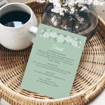 Boda verde esmeralda de mint. de salvia floral bot