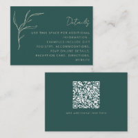 Boda verde floral minimalista Detalles del código 
