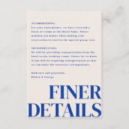 Tarjeta De Recepción Boda vertical de Belmont