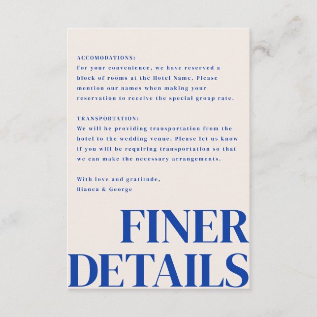 Tarjeta De Recepción Boda vertical de Belmont (Anverso)