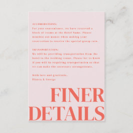 Tarjeta De Recepción Boda vertical de Belmont