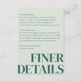 Tarjeta De Recepción Boda vertical de Belmont