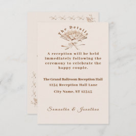 Tarjeta De Recepción Boda victoriano tradicional