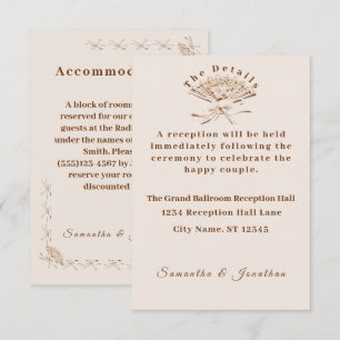 Tarjeta De Recepción Boda victoriano tradicional