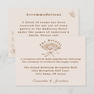 Tarjeta De Recepción Boda victoriano tradicional