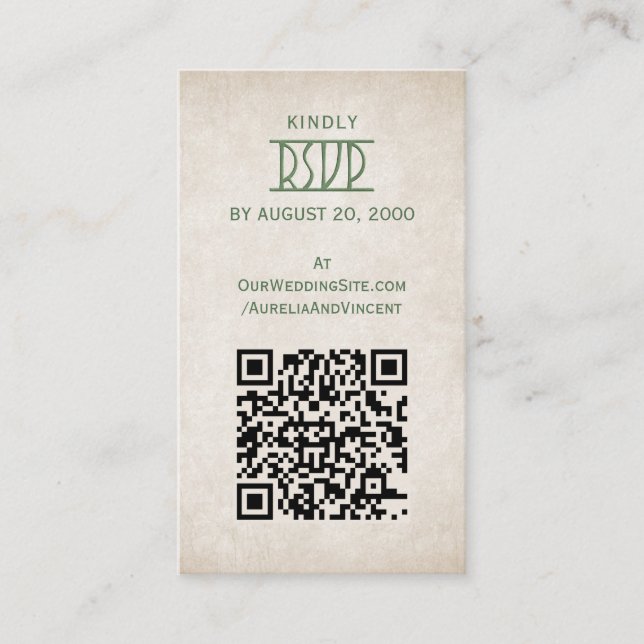 Tarjeta De Recepción Boda Viking Celtic Gamer (Anverso)