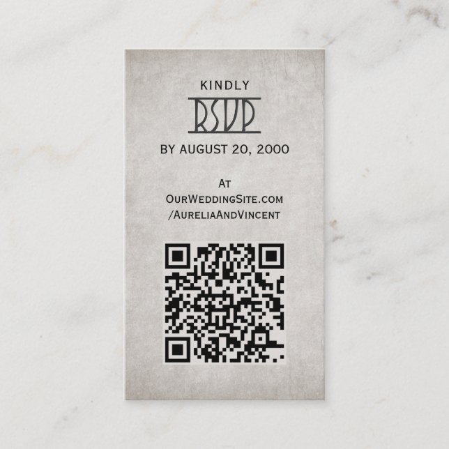 Tarjeta De Recepción Boda Viking Celtic Gamer (Anverso)