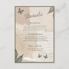 Tarjeta De Recepción boda vintage boho moda verde