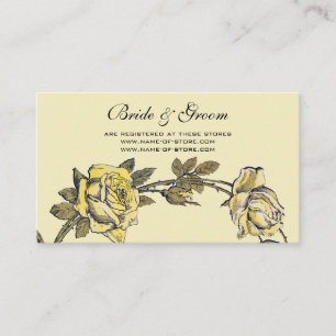 Tarjeta De Recepción Boda Vintage, Corona de Rosas de Jardín Antiguas A