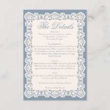 Boda Vintage de Encaje de Marfil Azul Polvoriento