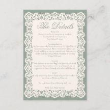 Boda Vintage Marfil Encaje Verde Salvia
