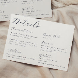 Tarjeta De Recepción Bodas de caligrafía elegantes