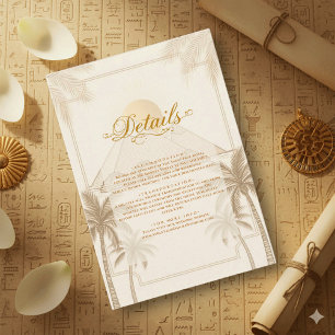 Tarjeta De Recepción Bodas Destino Pirámides De Giza Egipto