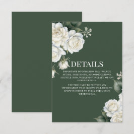 Tarjeta De Recepción Bodas Florales de Rosas Salvia