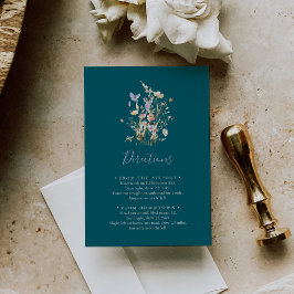 Tarjeta De Recepción Bodas verdes multicolor