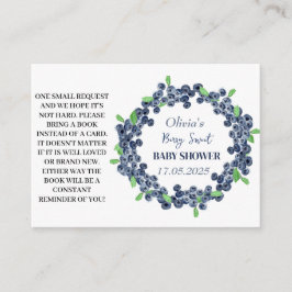 Tarjeta De Recepción Bodegas Blueberry Baby para la petición de un bebé