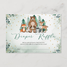 Tarjeta De Recepción Bodegas de bosque invierno Diaper Raffle