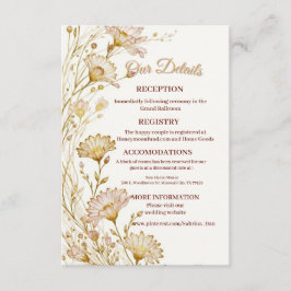 Tarjeta De Recepción Bohemian, botanical style Enclosure