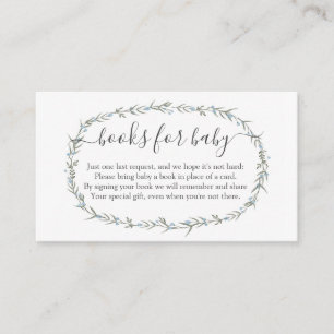 Tarjeta De Recepción Bohemian Boy Book In lieu, libros para insertar un