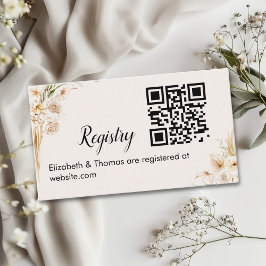 Tarjeta De Recepción Bohemian Bridal Shower with Beige and Yellow Bloom