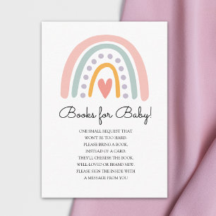 Tarjeta De Recepción Bohemian Pastel Rainbow Baby Shower for a Girl