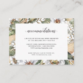 Tarjeta De Recepción Bohemio blanco | Alojamiento