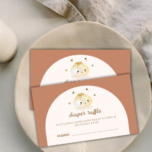 Tarjeta De Recepción Boho Arch Dumpling Diaper Raffle Baby Shower