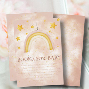 Tarjeta De Recepción Boho arco iris magia dorado estrellas polvo Libros