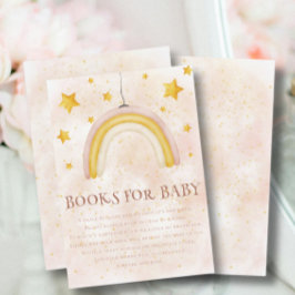 Tarjeta De Recepción Boho arco iris magia dorado estrellas polvo Libros