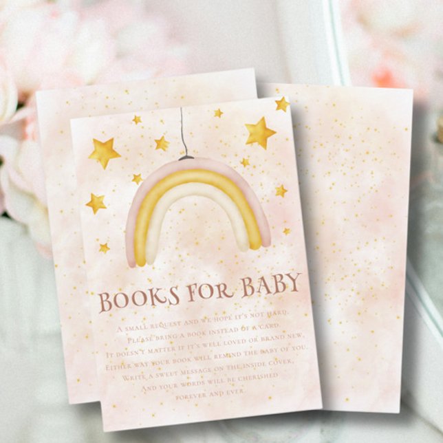 Tarjeta De Recepción Boho arco iris magia dorado estrellas polvo Libros (Subido por el creador)
