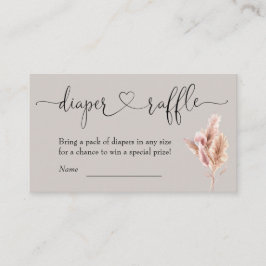 Tarjeta De Recepción Boho Baby Shower Diaper Raffle