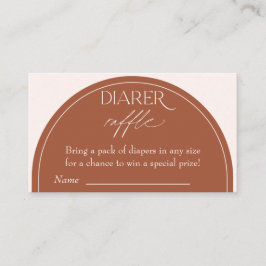 Tarjeta De Recepción Boho Baby Shower Diaper Raffle