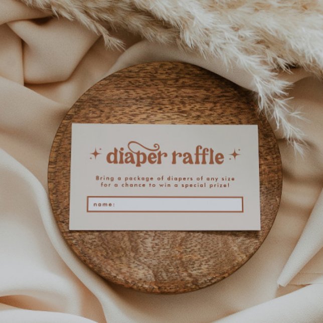 Tarjeta De Recepción Boho Baby Shower Diaper Raffle (Subido por el creador)