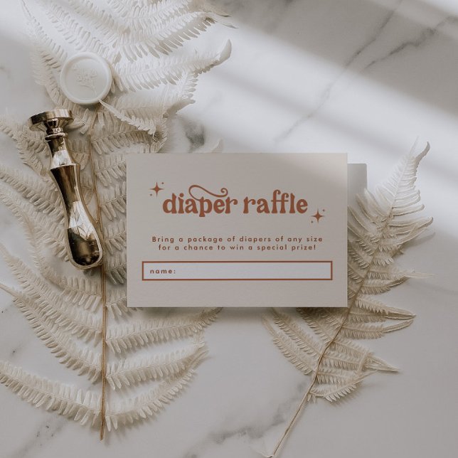 Tarjeta De Recepción Boho Baby Shower Diaper Raffle (Subido por el creador)