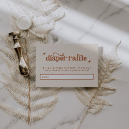 Tarjeta De Recepción Boho Baby Shower Diaper Raffle