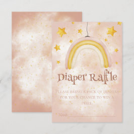 Tarjeta De Recepción Boho Baby Shower magia arco iris estrellas de oro 