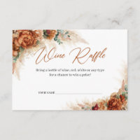 Boho beach terracotta greenery pampas Wine Raffle