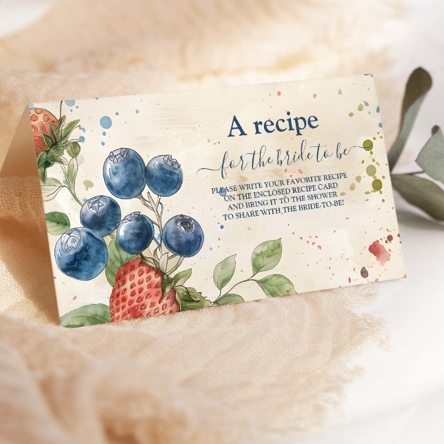 Tarjeta De Recepción Boho Berry Sweet Strawberry Bridal Shower (Subido por el creador)