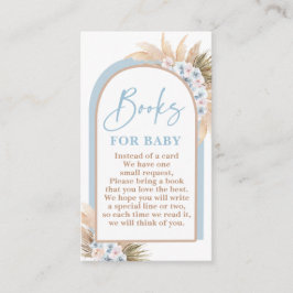 Tarjeta De Recepción Boho Blue Boy Pampas Gráficos para bebé