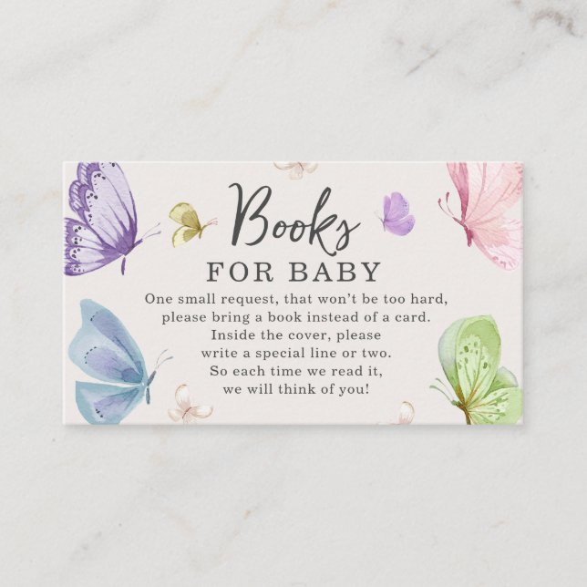 Tarjeta De Recepción Boho Butterfly Baby Shower Boys for Baby Card (Anverso)