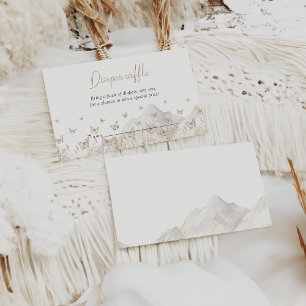 Tarjeta De Recepción Boho Butterfly Baby Shower Diaper Raffle Ticket