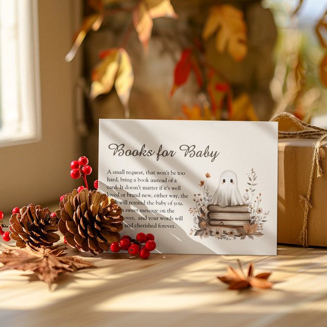Tarjeta De Recepción Boho cae fantasma: Libros de Baby Shower para bebé (Subido por el creador)