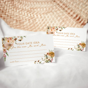 Tarjeta De Recepción Boho Calabaza Caída Noche Ideas Ducha Novial