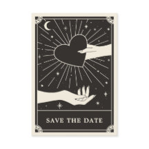 Boho Celestial Tarot Wedding Save the Date Card