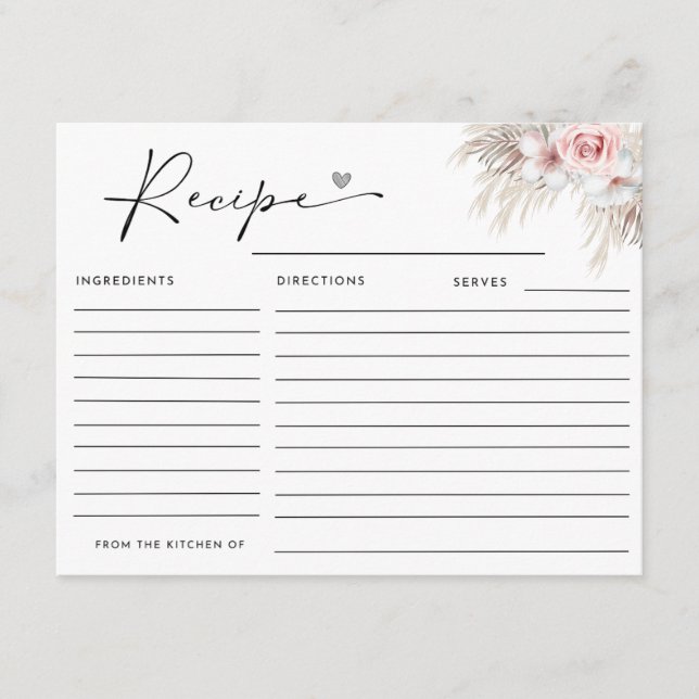 Tarjeta De Recepción Boho Champagne Glass Pearls & Prosecco Bridal Show (Anverso)