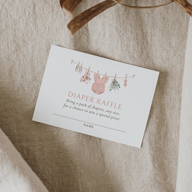 Tarjeta De Recepción Boho Chica Baby Clothes Diaper Raffle Ticket (Subido por el creador)