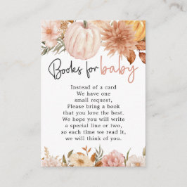 Tarjeta De Recepción Boho Chica Calabaza Libros Para Bebés