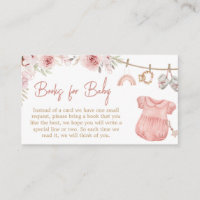 Boho Clothesline chica libros Baby Shower para beb