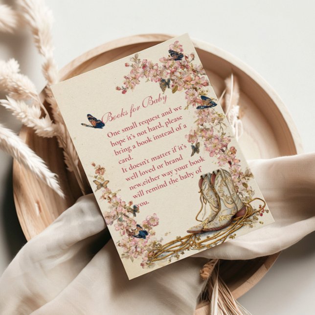 Tarjeta De Recepción Boho Cowgirl Libros para bebé (Subido por el creador)