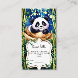 Tarjeta De Recepción Boho Cute Baby Panda Baby Shower